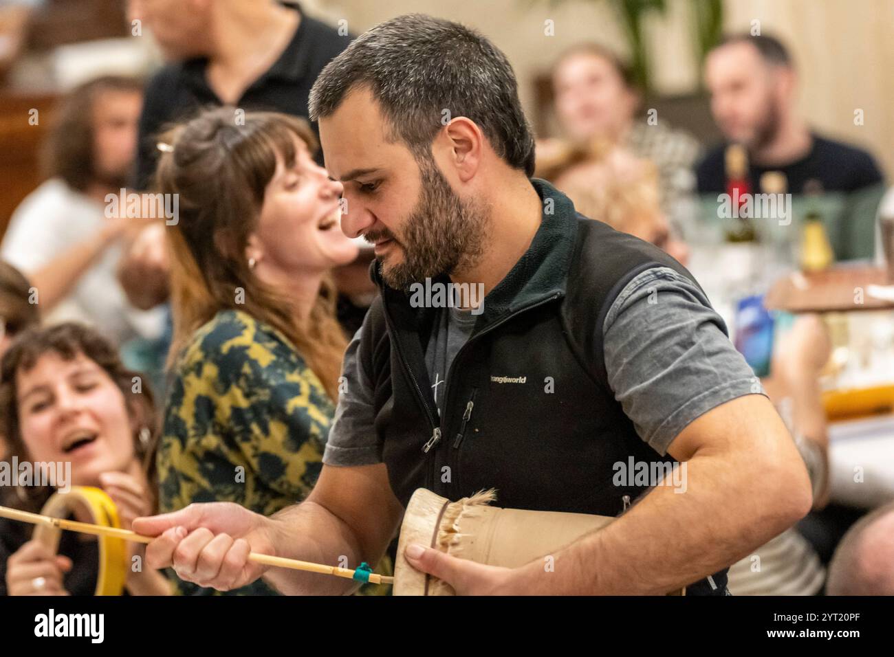 Sopar de cantadors i cantadores, (cena dei cantanti) TardOral, CAN Tronca, Sant Joan, Maiorca, Isole Baleari, Spagna Foto Stock