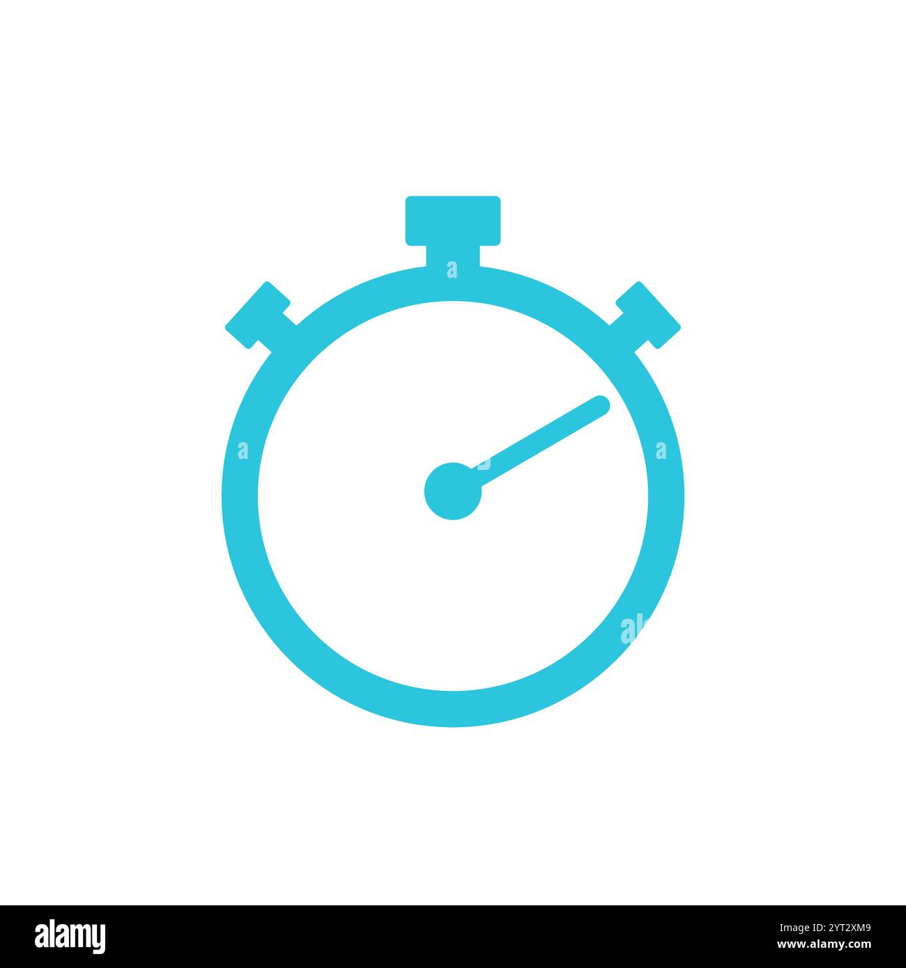 Timer, icona cronometro. Isolato su sfondo bianco. Dal set di icone blu. Illustrazione Vettoriale