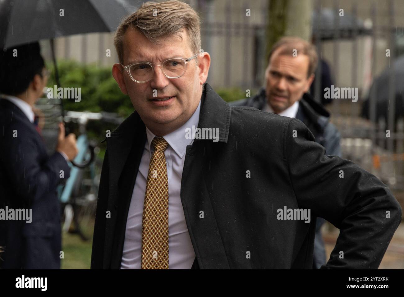 Il vice primo ministro e ministro della difesa e presidente del partito liberale Troels Lund Poulsen arriva a una funzione religiosa nella chiesa di Holmens. Folketinget celebra il 175° anniversario della prima costituzione danese. Inizia con una funzione ecclesiastica nella chiesa di Holmens seguita da una celebrazione ufficiale a Landstingssalen, Christiansborg. A entrambi gli eventi parteciperanno membri della famiglia reale, tra cui HM il re e la regina, membri del Folketinget e altri rappresentanti ufficiali. (Foto di Kristian Tuxen Ladegaard Berg/SOPA Images/Sipa USA) Foto Stock