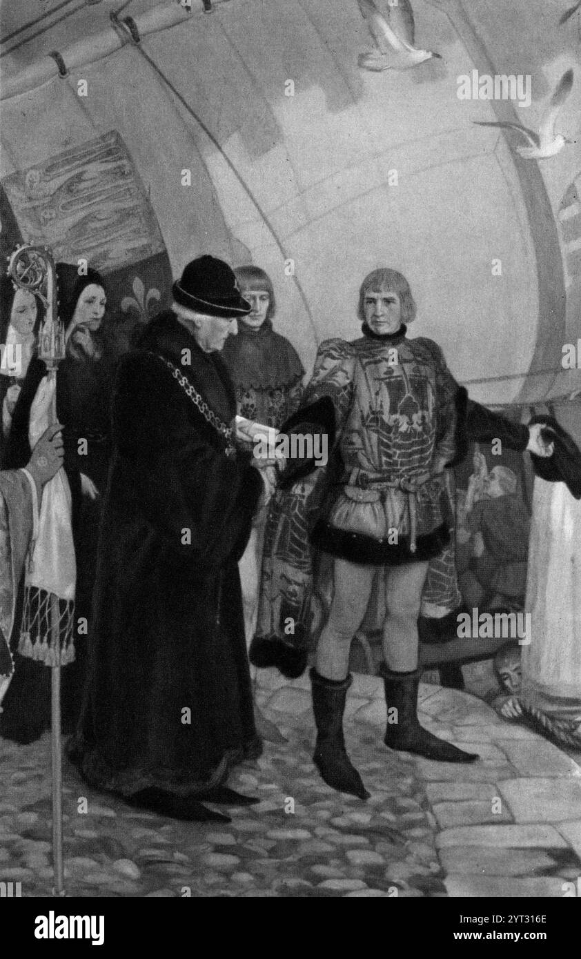 I Cabots salparono da Bristol, in Inghilterra, per la loro spedizione artica Foto Stock