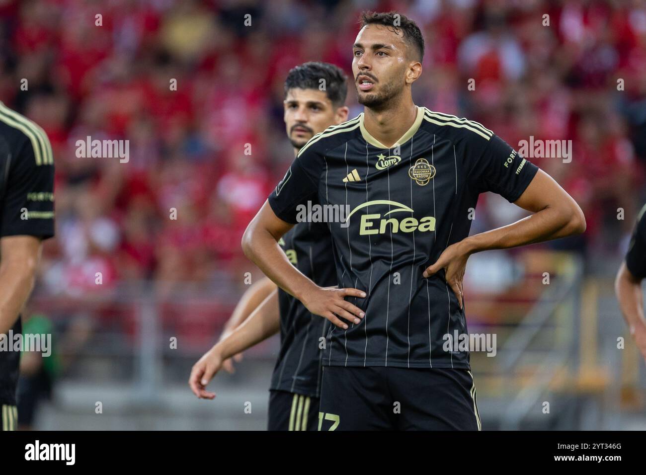 Leonardo Rocha di Radomiak visto durante la partita polacca di PKO Ekstraklasa League tra Widzew Lodz e Radomiak Radom allo stadio municipale di Widzew Lodz. Punteggio finale; Widzew Lodz 3:2 Radomiak Radom. Foto Stock