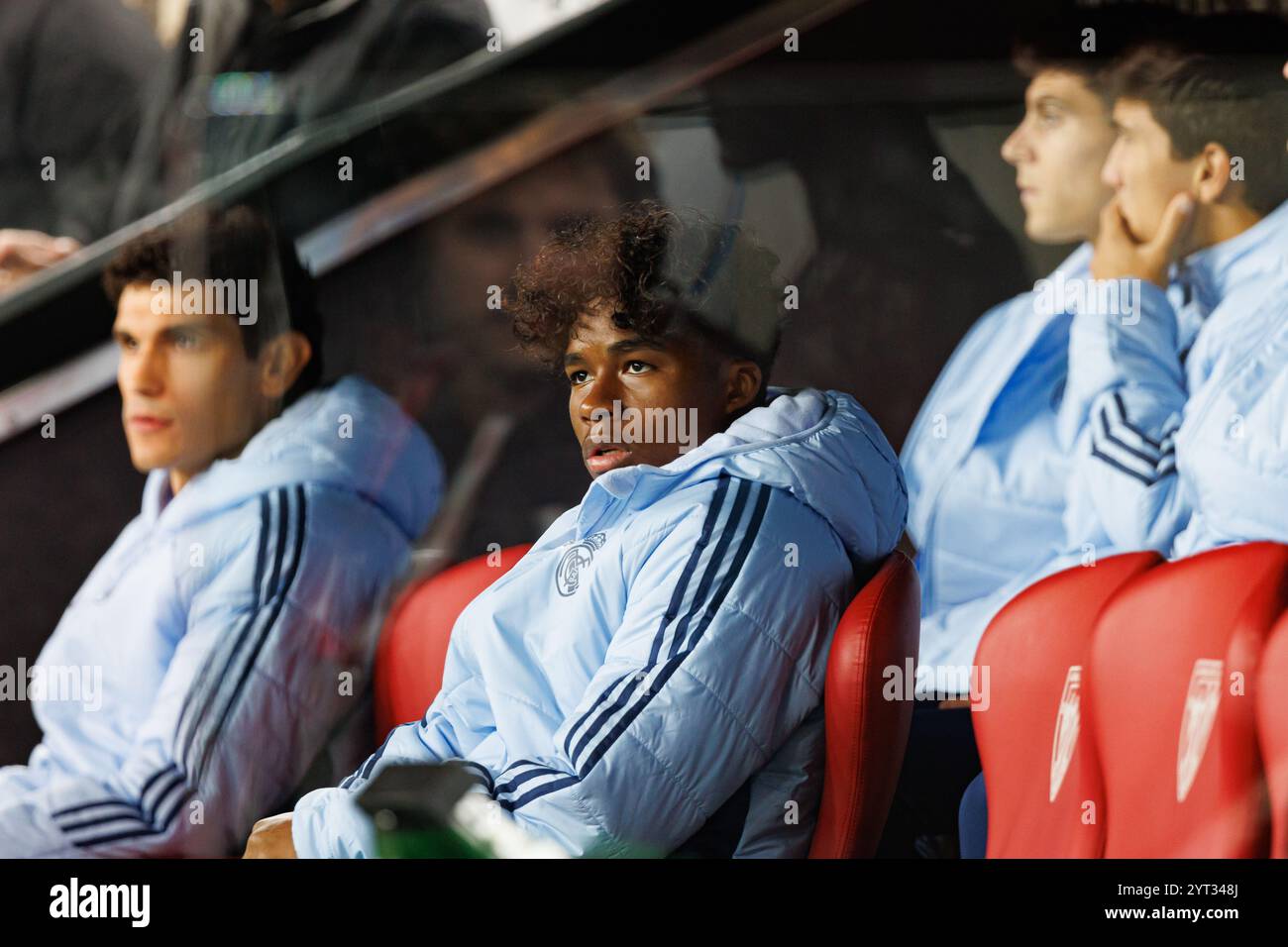 Endrick visto durante la partita SPORTIVA LaLiga EA tra le squadre dell'Athletic Club e del Real Madrid FC all'Estadio de San Mames (Maciej Rogowski) Foto Stock