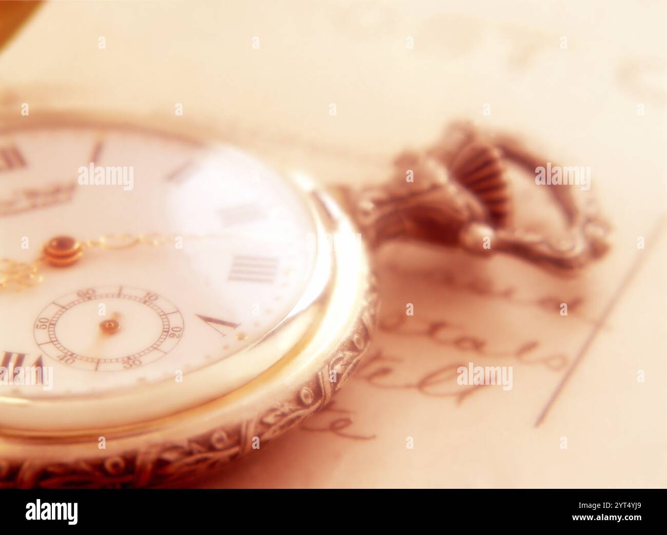 Orologi da tasca e cartoline Foto Stock