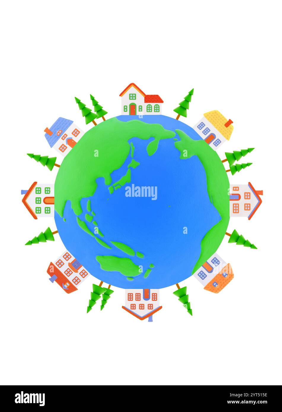 Terra e case Foto Stock Terra e case Foto Stock