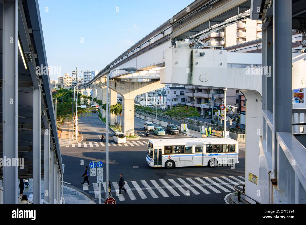 Paesaggio urbano di Naha, capitale della prefettura di Okinawa in Giappone il 27 febbraio 2018 Foto Stock