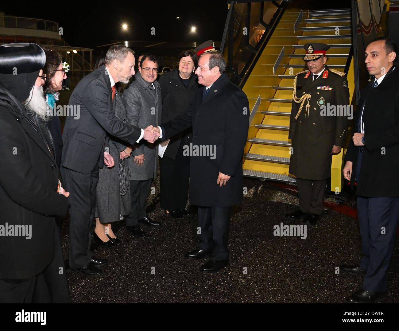 Il presidente egiziano Abdel Fattah el-Sisi arriva nel Regno di Danimarca all'inizio di un tour europeo il presidente egiziano Abdel Fattah el-Sisi arriva nel Regno di Danimarca all'inizio di un tour europeo, la Danimarca, il 6 dicembre 2024.foto del presidente egiziano Office Apaimages Danimarca Danimarca Danimarca 061224 Denmark EPO 001 Copyright: XapaimagesxEgyptian anxPresidentxOfficexxapaimagesx Foto Stock