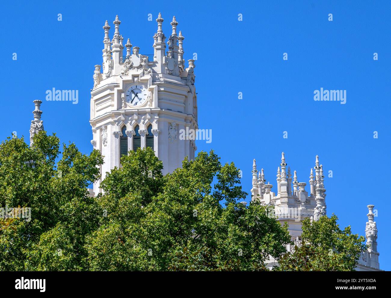 Tour principale del Palazzo Cibeles a Madrid, Spagna Foto Stock