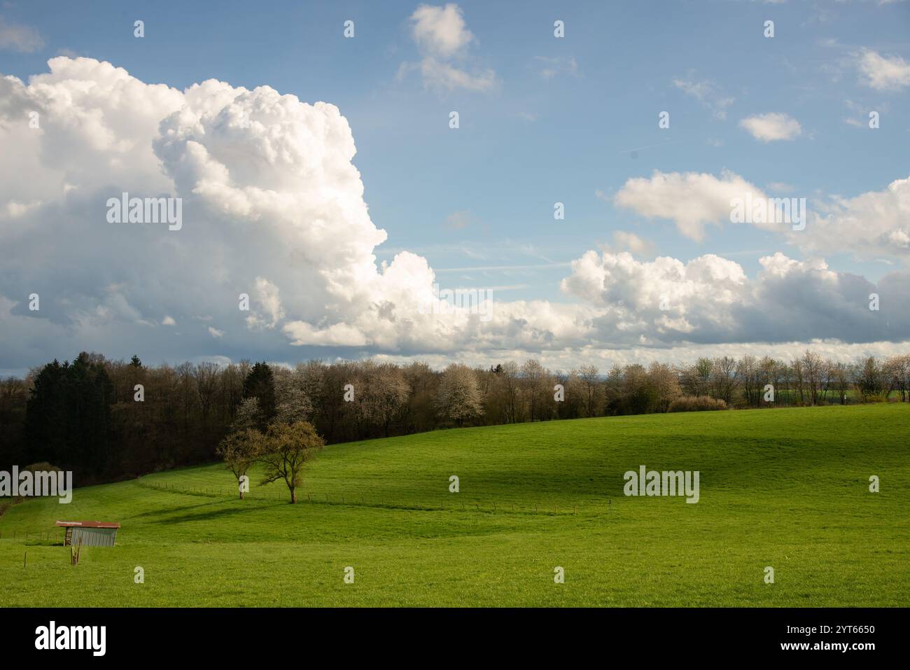 Campi agricoli alla Eiffel in Germania Foto Stock