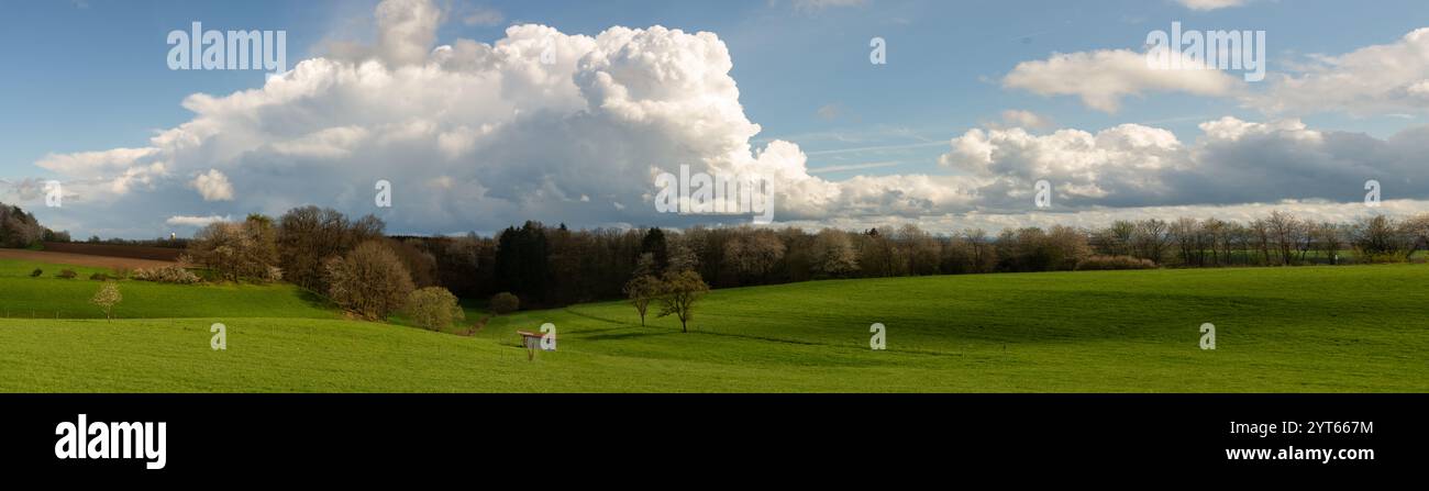 Campi agricoli alla Eiffel in Germania Foto Stock