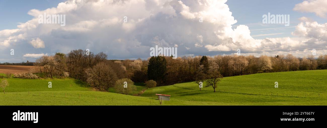 Campi agricoli alla Eiffel in Germania Foto Stock