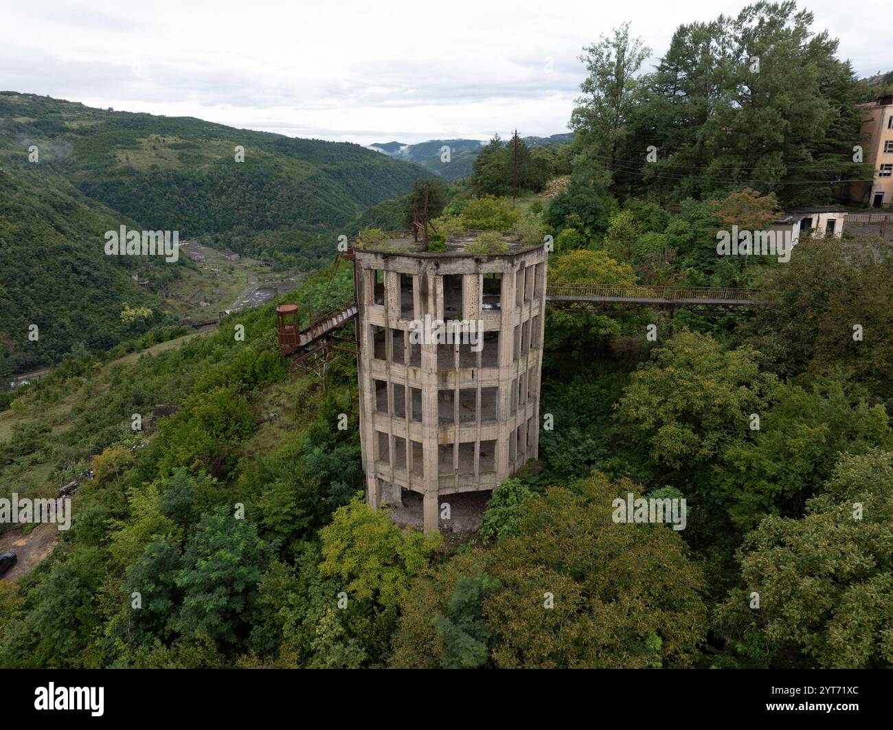 Chiatura in Georgia, ex città industriale per la produzione di manganese Foto Stock