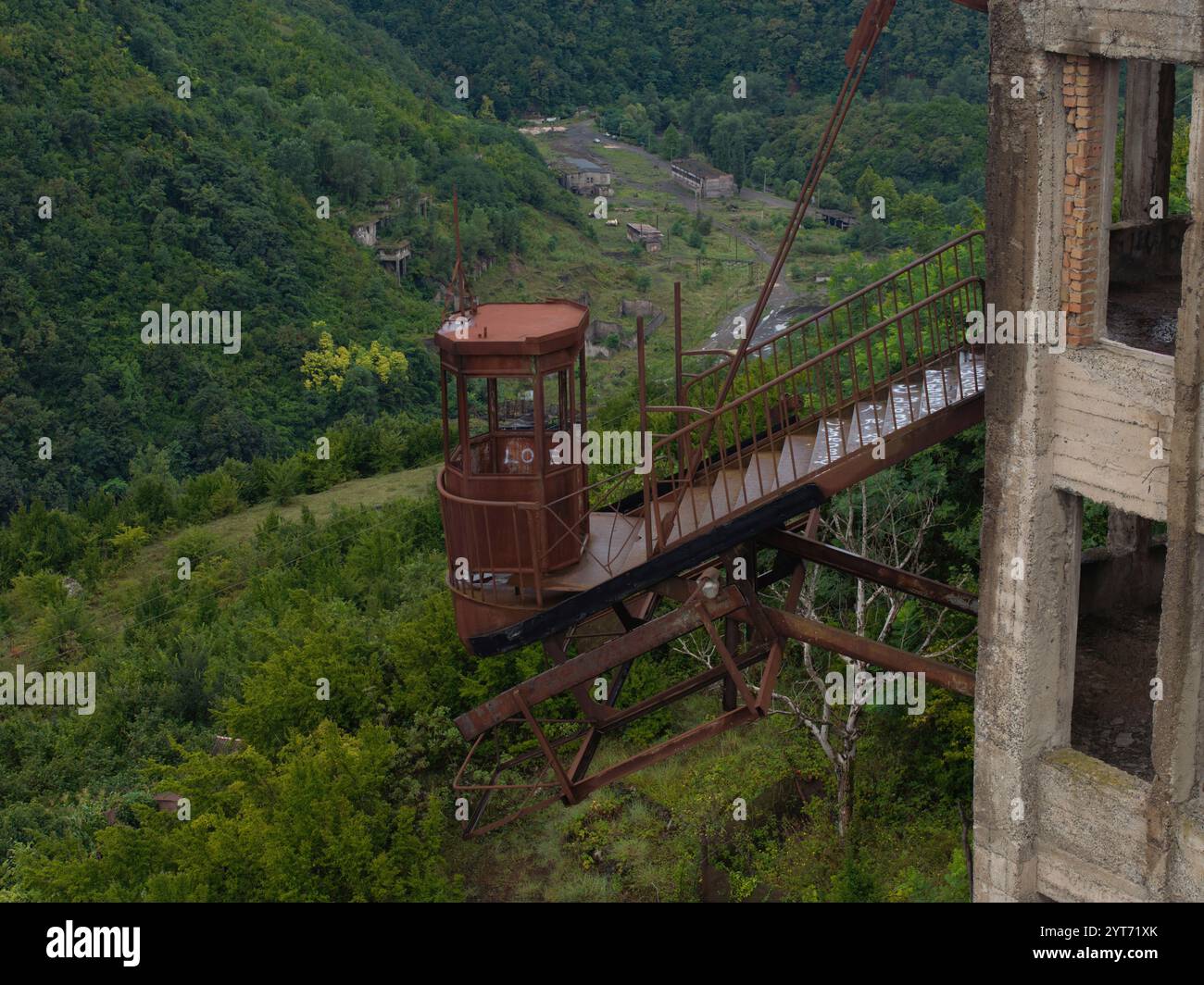 Chiatura in Georgia, ex città industriale per la produzione di manganese Foto Stock