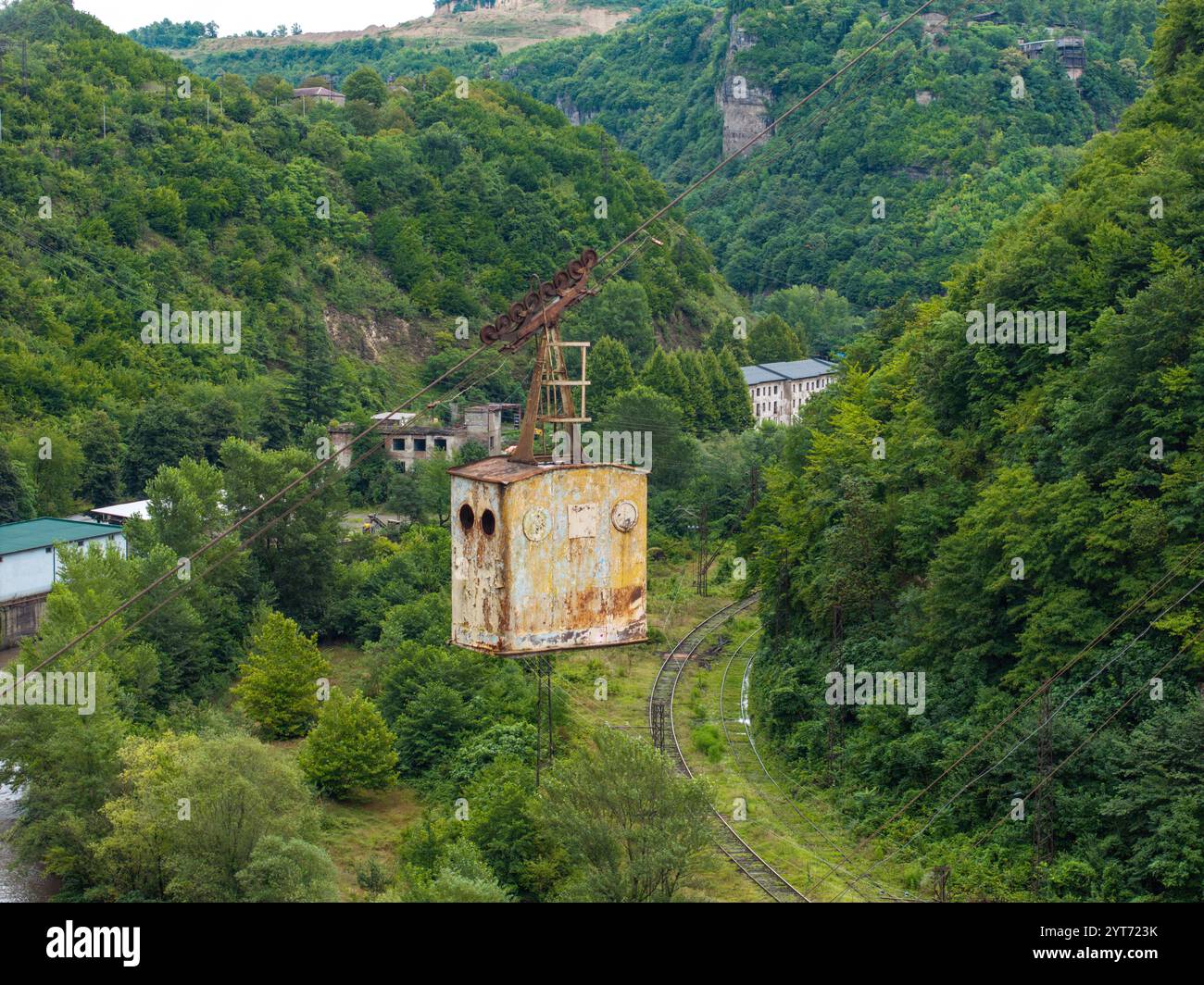 Chiatura in Georgia, ex città industriale per la produzione di manganese Foto Stock