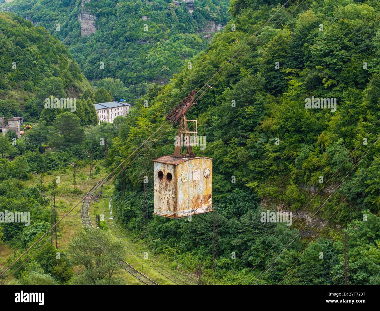 Chiatura in Georgia, ex città industriale per la produzione di manganese Foto Stock