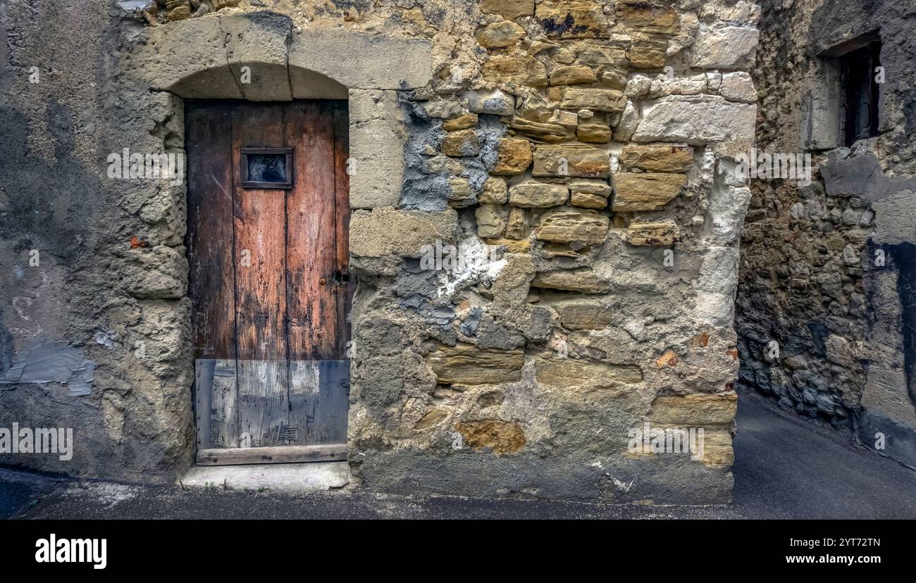 Porta d'ingresso a Fleury d'Aude. Foto Stock