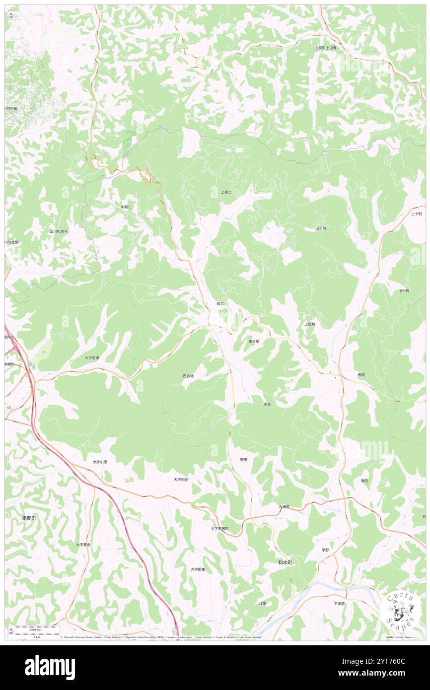 Fukuda, Tamana-gun, JP, Giappone, Kumamoto, N 33 4' 35'', N 130 35' 35'', MAP, Cartascapes Map pubblicata nel 2024. Esplora Cartascapes, una mappa che rivela i diversi paesaggi, culture ed ecosistemi della Terra. Viaggia attraverso il tempo e lo spazio, scoprendo l'interconnessione del passato, del presente e del futuro del nostro pianeta. Foto Stock