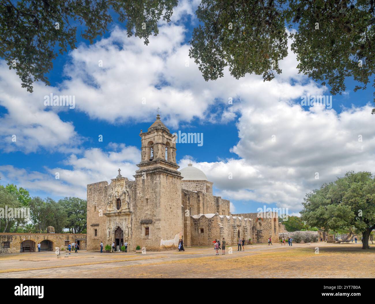 Missione San José, San Antonio, Texas, Stati Uniti Foto Stock