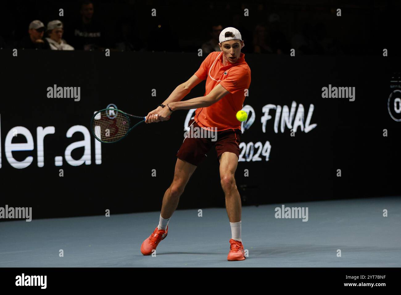 Londra, Regno Unito. 6 dicembre 2024. Londra, Inghilterra, 6 dicembre 2024: La Francia Hugo Humbert durante la Grand Final UTS 2024 alla Copperbox Arena di Londra, Inghilterra (Alexander Canillas/SPP) crediti: SPP Sport Press Photo. /Alamy Live News Foto Stock