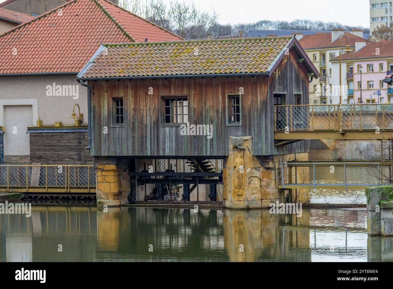 Impressione di Metz, una città nella regione della Lorena situata nel nord-est della Francia Foto Stock