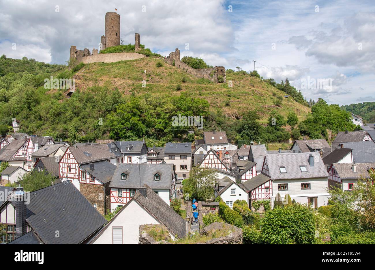 Germania, Renania-Palatinato, Monreal, Löwenburg Foto Stock
