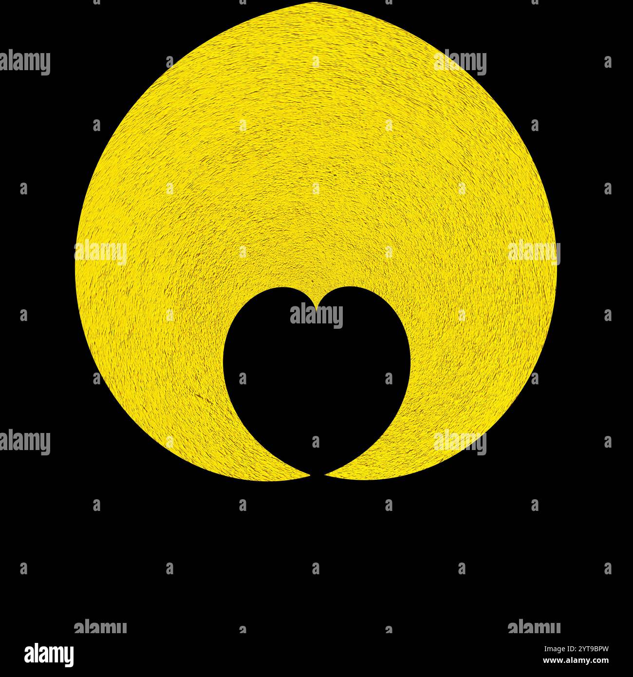 Arte fotografica - cuore nero Foto Stock