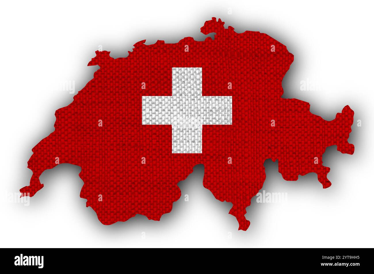 Mappa della Svizzera sulla struttura Foto Stock