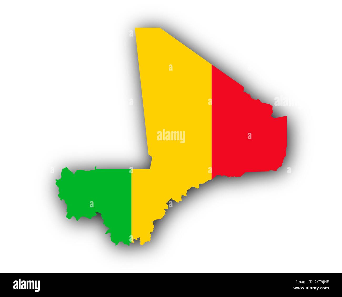 Mappa e bandiera del Mali Foto Stock