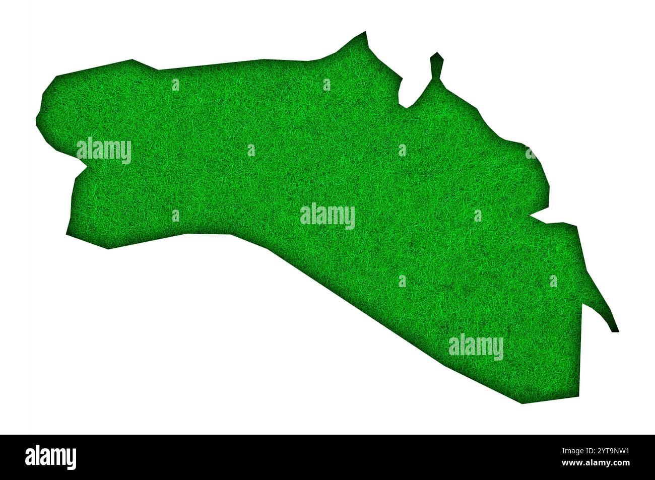 Mappa di Minorca su feltro verde Foto Stock