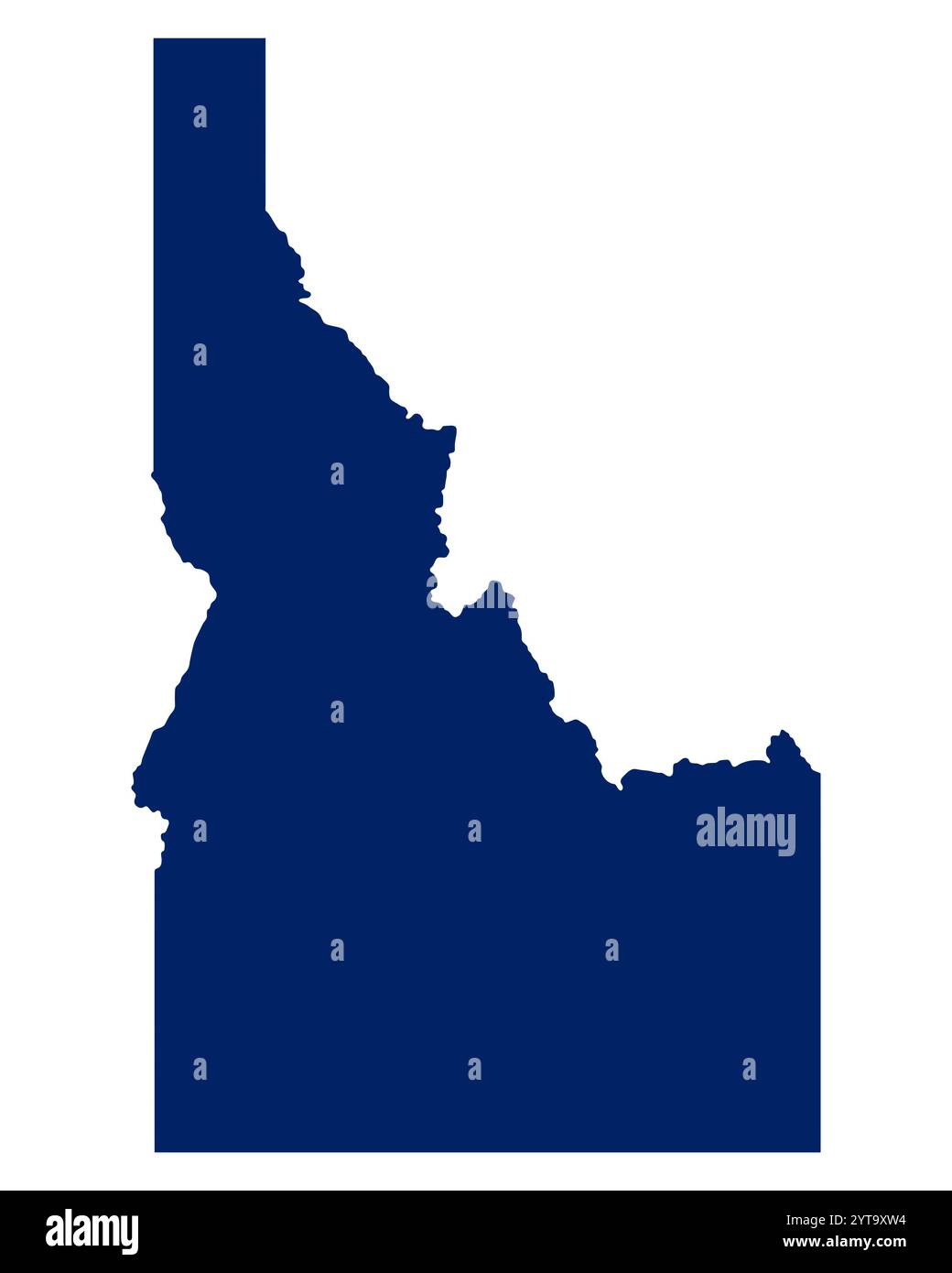 Mappa dell'Idaho di colore blu Foto Stock