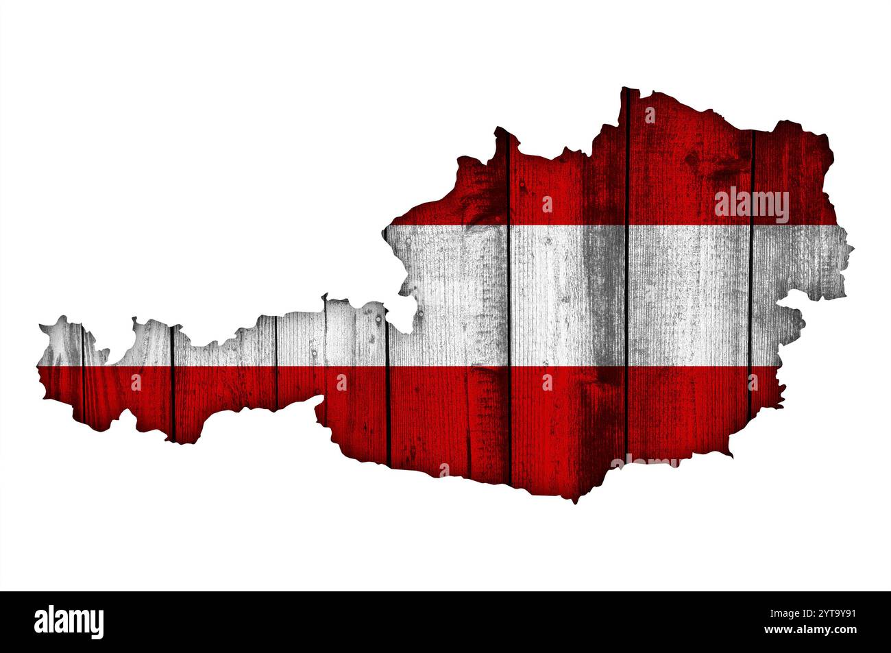 Mappa dell'Austria sulla struttura Foto Stock