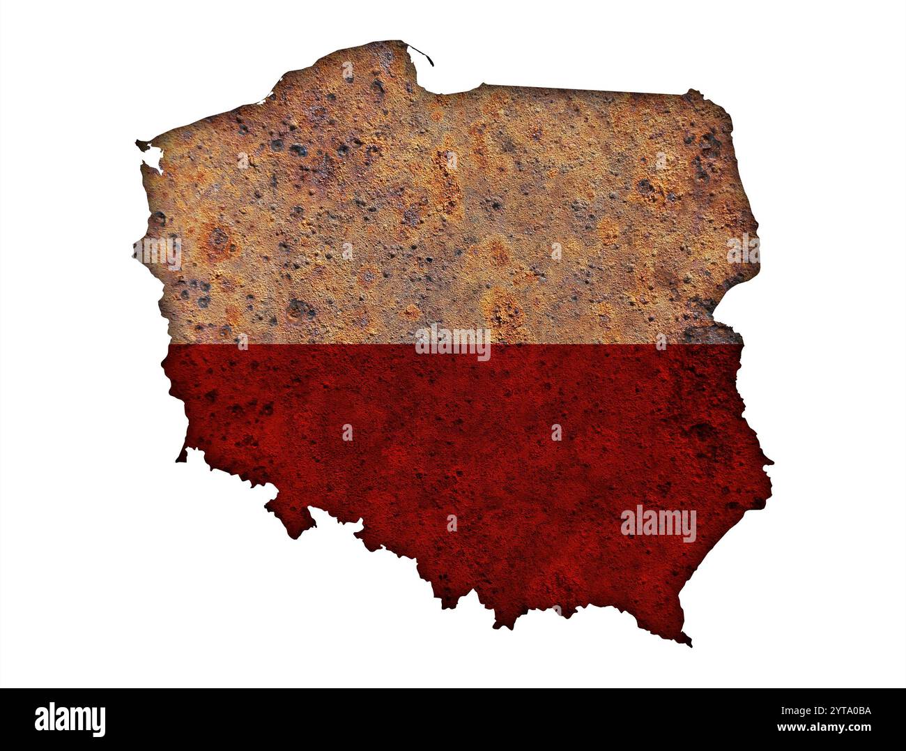 Mappa della Polonia sulla struttura Foto Stock