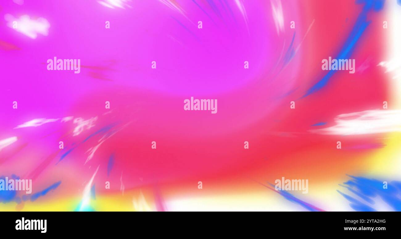 I coloratissimi motivi girevoli sono caratterizzati da vivaci tonalità rosa, rosso e blu Foto Stock