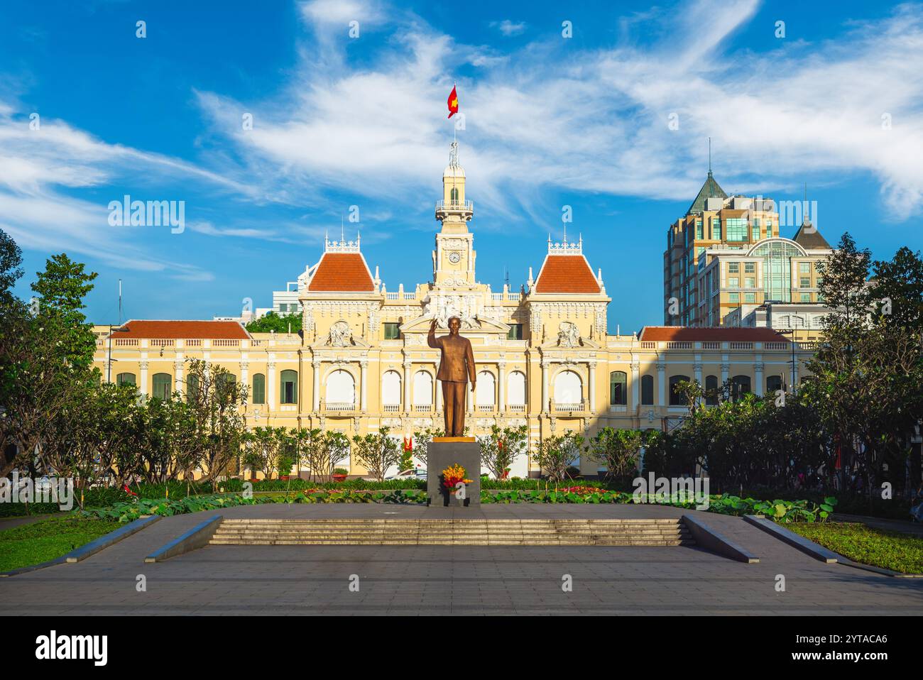 Ho chi Minh City Hall, Peoples Council and Peoples Committee Head Office in Vietnam Foto Stock