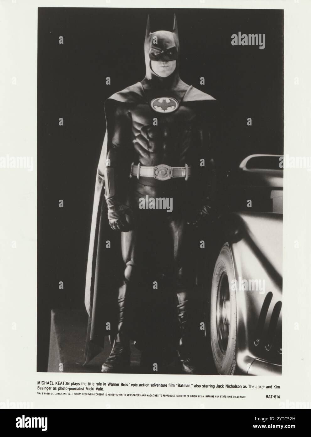 Logo Batman (Warner Bros., 1989). Interpretato da Michael Keaton, Jack Nicholson, Kim Basinger. Foto Stock