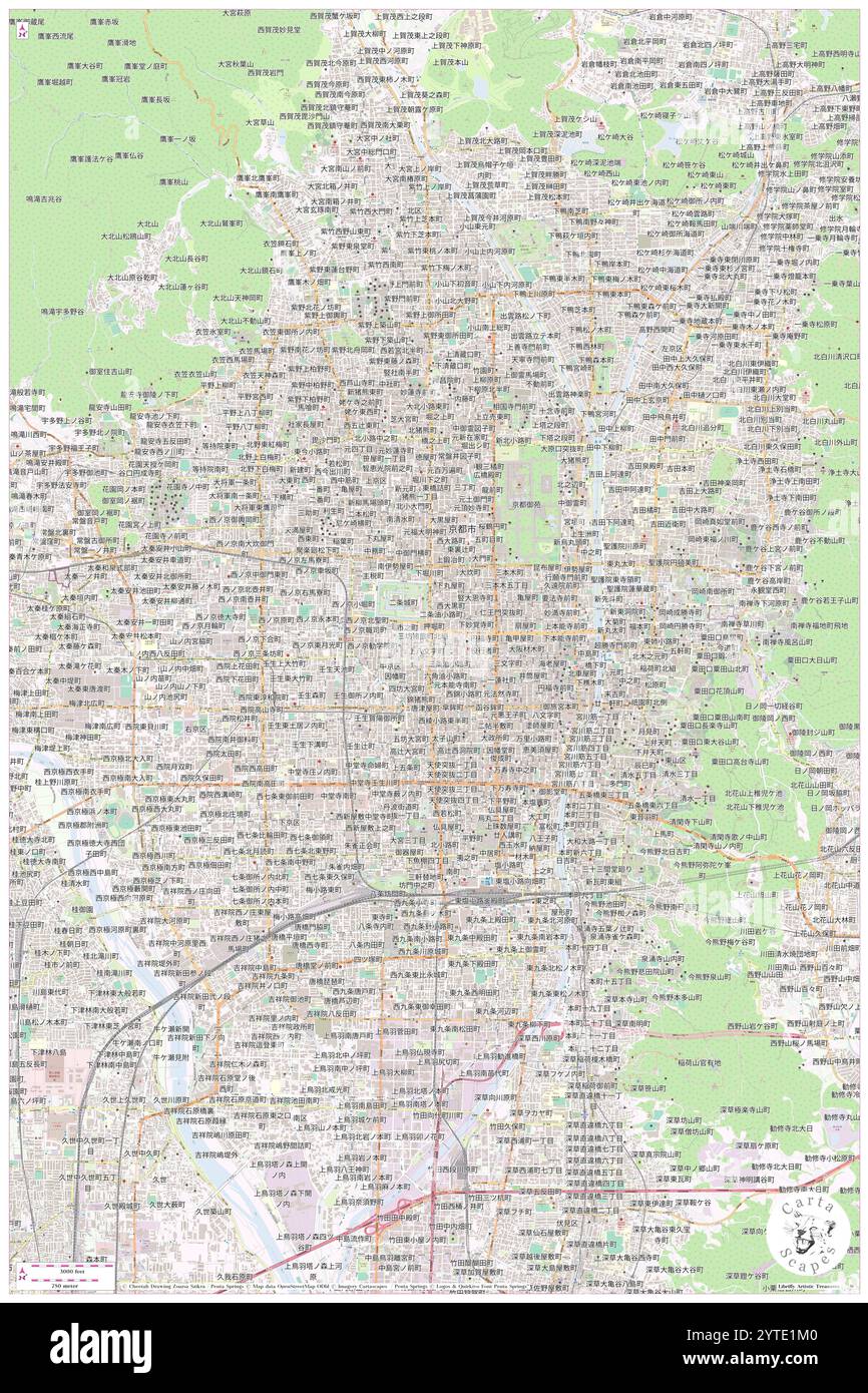 Kyoto Horikawa Inn, Ky'to-shi, JP, Giappone, Kyoto, N 35 0' 32'', N 135 45' 8'', MAP, Cartascapes Map pubblicata nel 2024. Esplora Cartascapes, una mappa che rivela i diversi paesaggi, culture ed ecosistemi della Terra. Viaggia attraverso il tempo e lo spazio, scoprendo l'interconnessione del passato, del presente e del futuro del nostro pianeta. Foto Stock