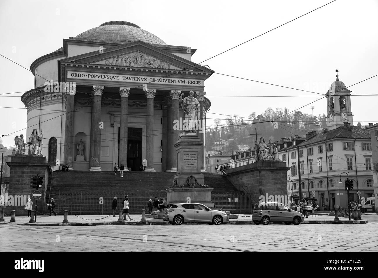 Torino - 27 marzo 2022: La chiesa della Gran madre di Dio è una chiesa in stile neoclassico situata sulla riva occidentale del fiume po, di fronte al po Foto Stock