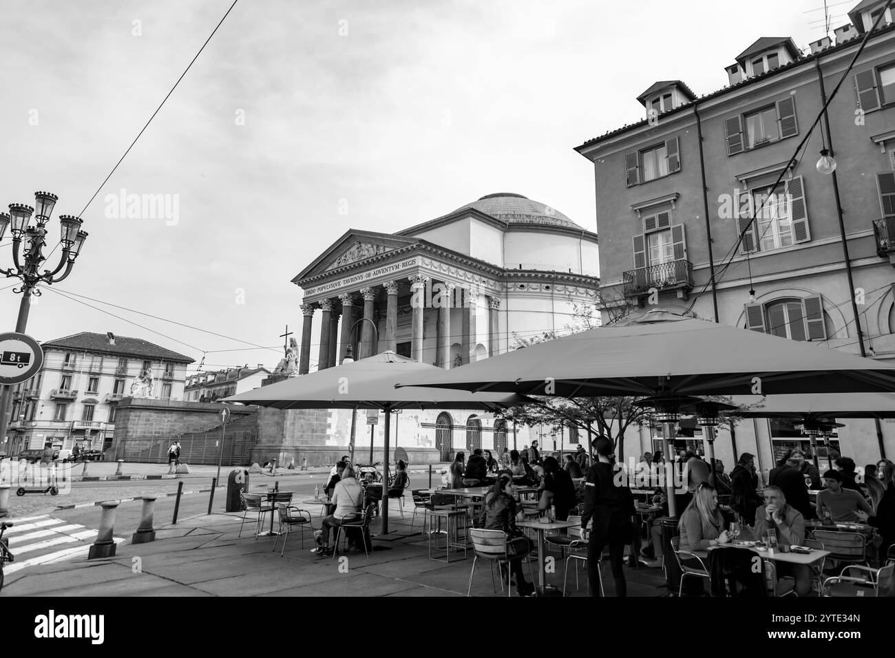 Torino - 27 marzo 2022: La chiesa della Gran madre di Dio è una chiesa in stile neoclassico situata sulla riva occidentale del fiume po, di fronte al po Foto Stock