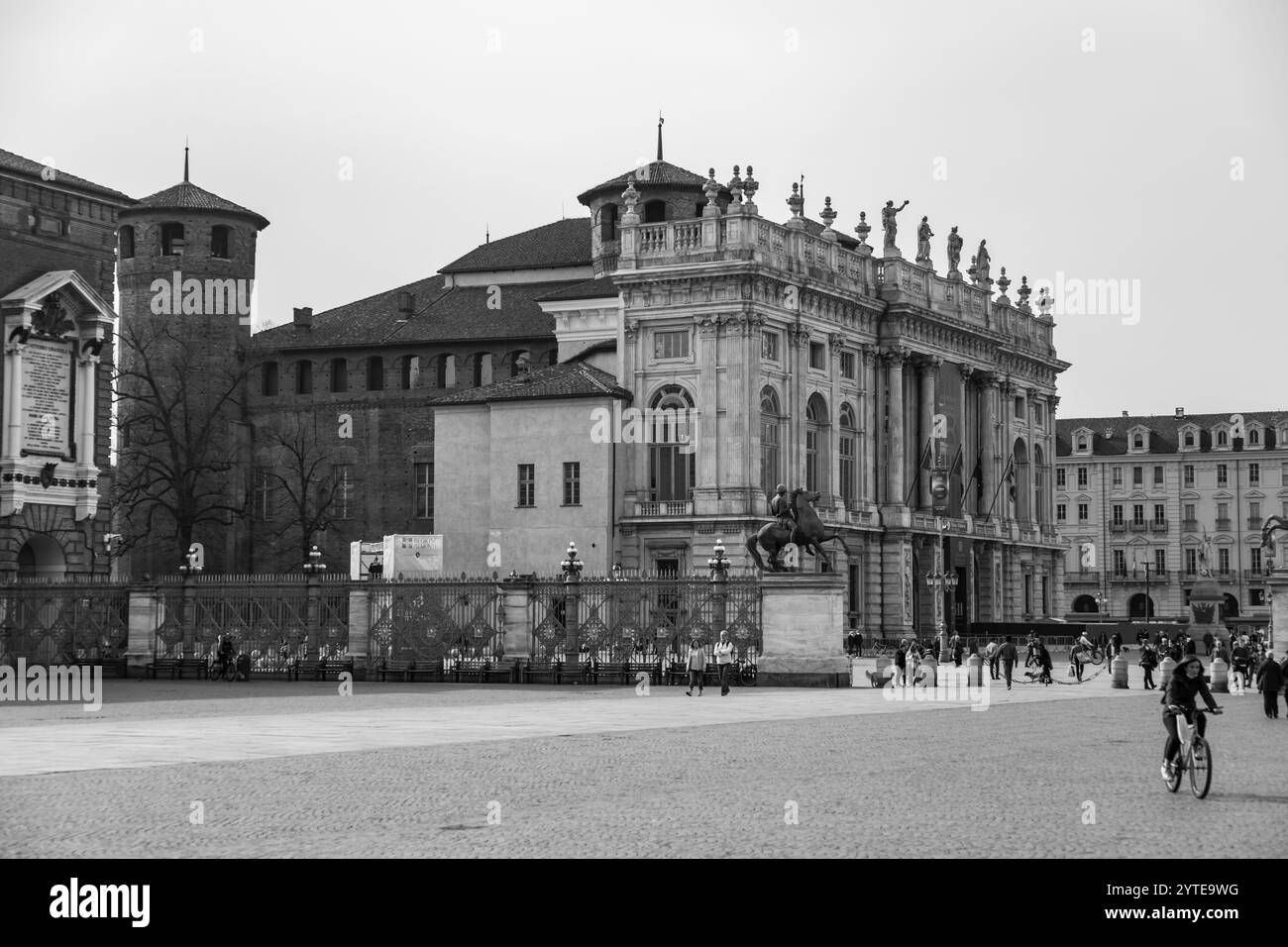 Torino, 27 marzo 2022: Palazzo Madama e Casaforte degli Acaja è un palazzo torinese. Situato in Piazza Castello. Foto Stock