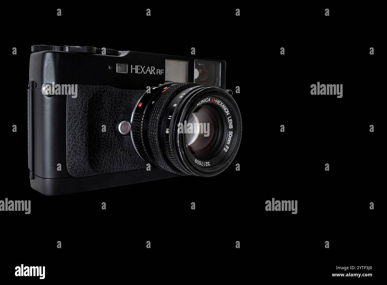 Telecamera a telemetro, Konica Hexar RF, telecamera a film classico giapponese, Foto Stock