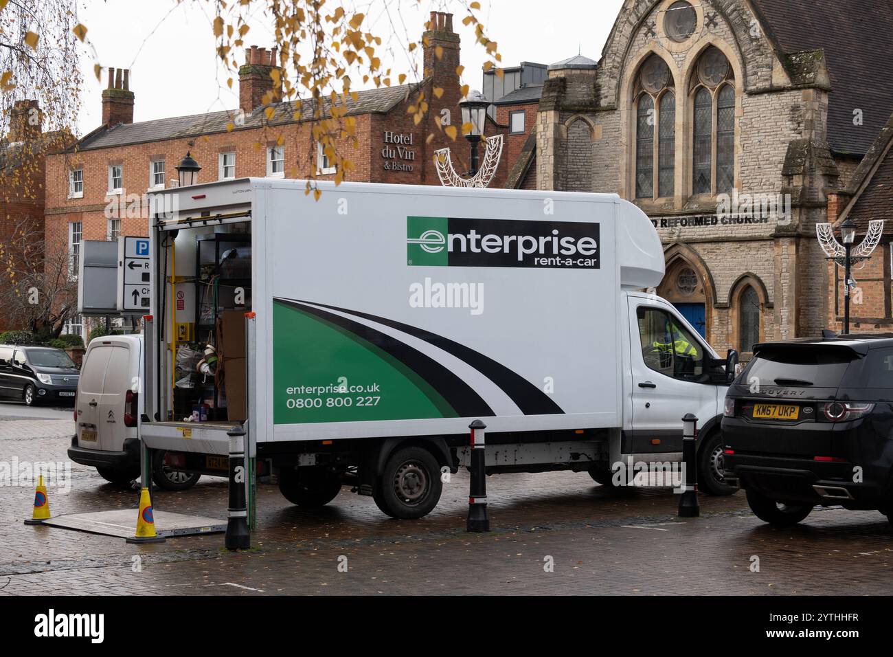 Enterprise hire van, Stratford-upon-Avon, Warwickshire, Regno Unito Foto Stock