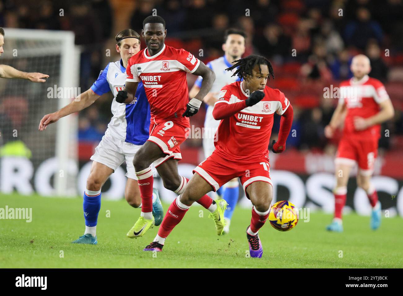 Micah Hamilton di Middlesbrough - Middlesbrough contro Blackburn Rovers, Sky Bet Championship, Riverside Stadium, Middlesbrough, Regno Unito - 27 novembre 2024 solo uso editoriale - si applicano restrizioni DataCo Foto Stock