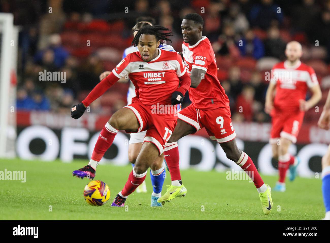 Micah Hamilton di Middlesbrough - Middlesbrough contro Blackburn Rovers, Sky Bet Championship, Riverside Stadium, Middlesbrough, Regno Unito - 27 novembre 2024 solo uso editoriale - si applicano restrizioni DataCo Foto Stock