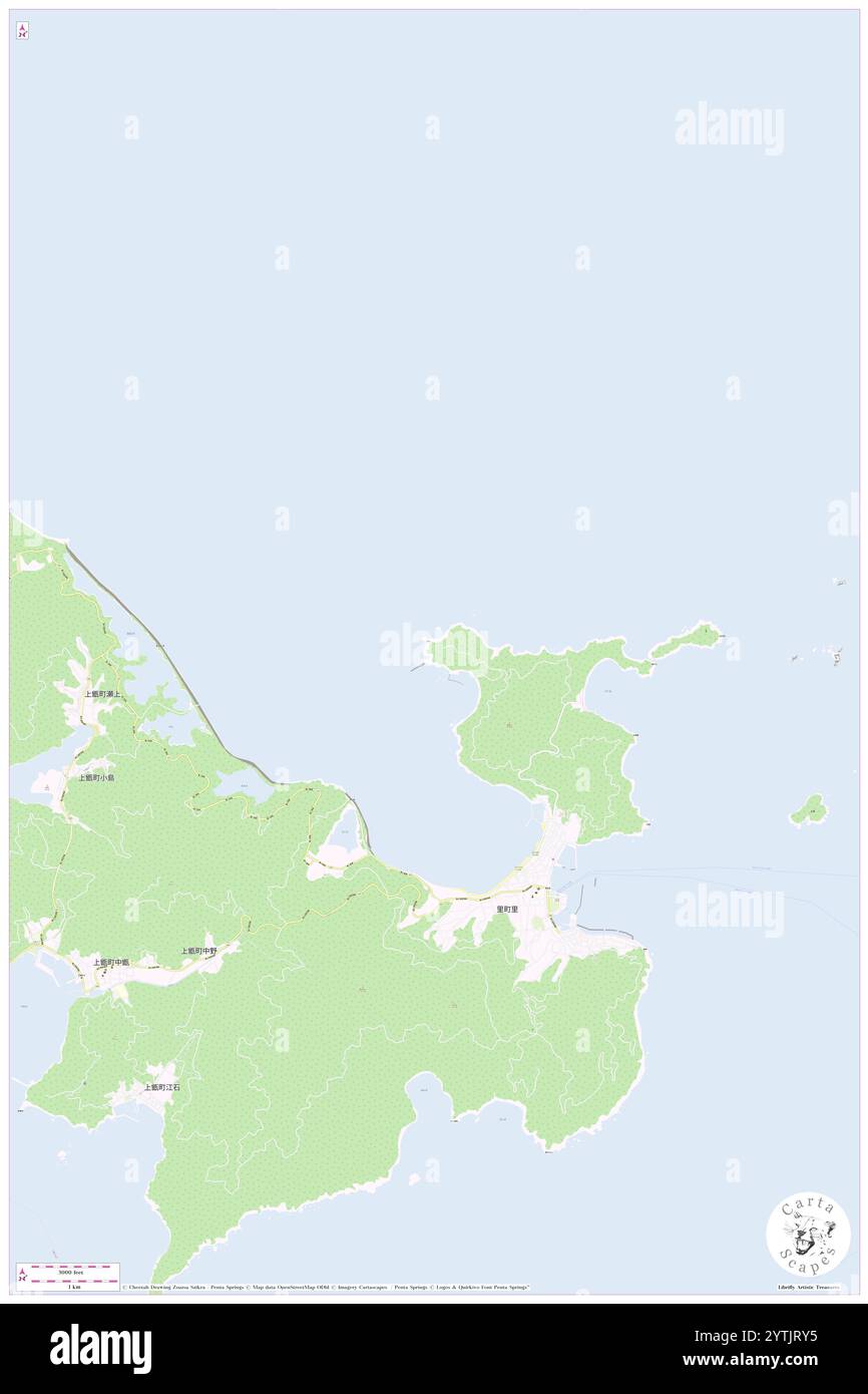 Nishi Zaki, Satsumasendai Shi, JP, Giappone, Kagoshima, N 31 52' 2'', N 129 54' 20'', MAP, Cartascapes Map pubblicata nel 2024. Esplora Cartascapes, una mappa che rivela i diversi paesaggi, culture ed ecosistemi della Terra. Viaggia attraverso il tempo e lo spazio, scoprendo l'interconnessione del passato, del presente e del futuro del nostro pianeta. Foto Stock