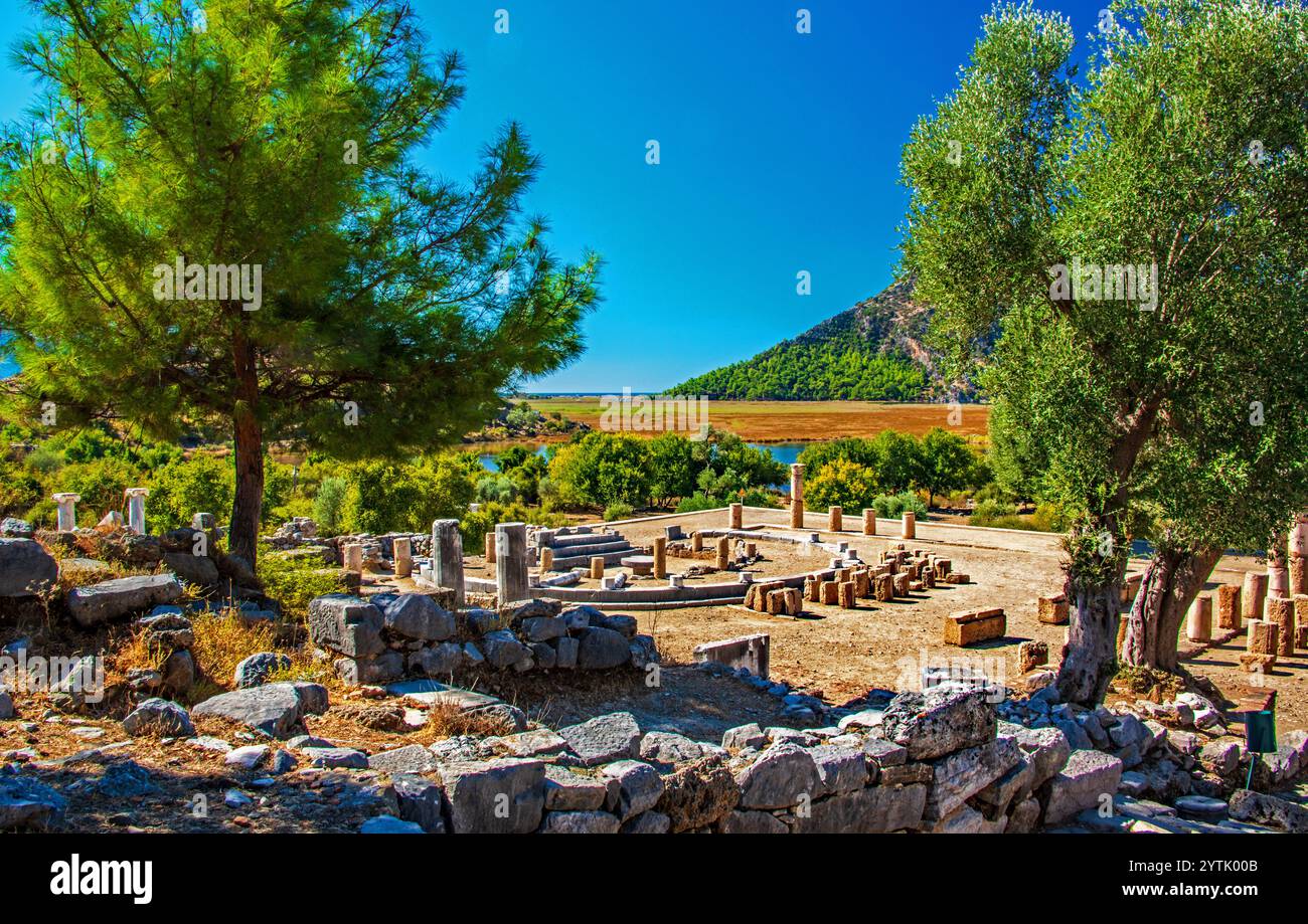 Antica città di Kaunos, Turchia. Foto Stock