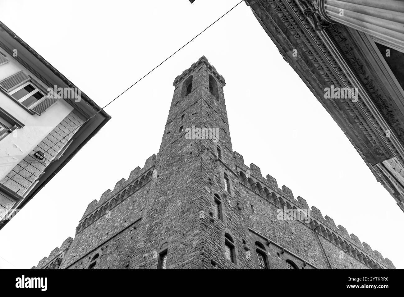 Facciata di Palazzo Strozzi, un importante edificio storico a Firenze, Toscana, Italia. Foto Stock
