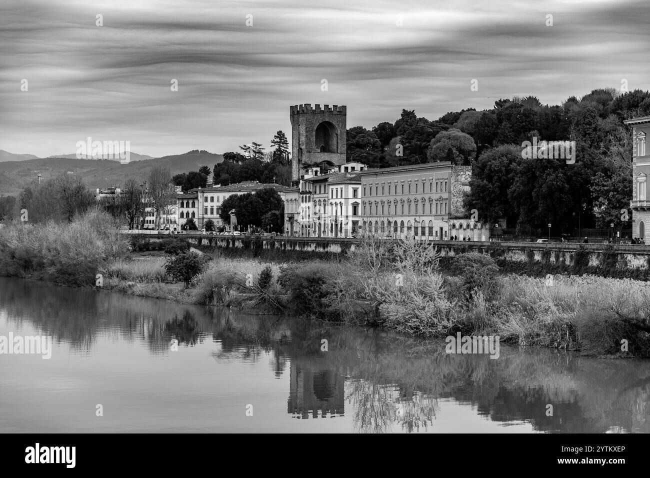 Firenze, Italia - 5 aprile 2022: Le mura della città vecchia di Firenze, Toscana, Italia. Foto Stock
