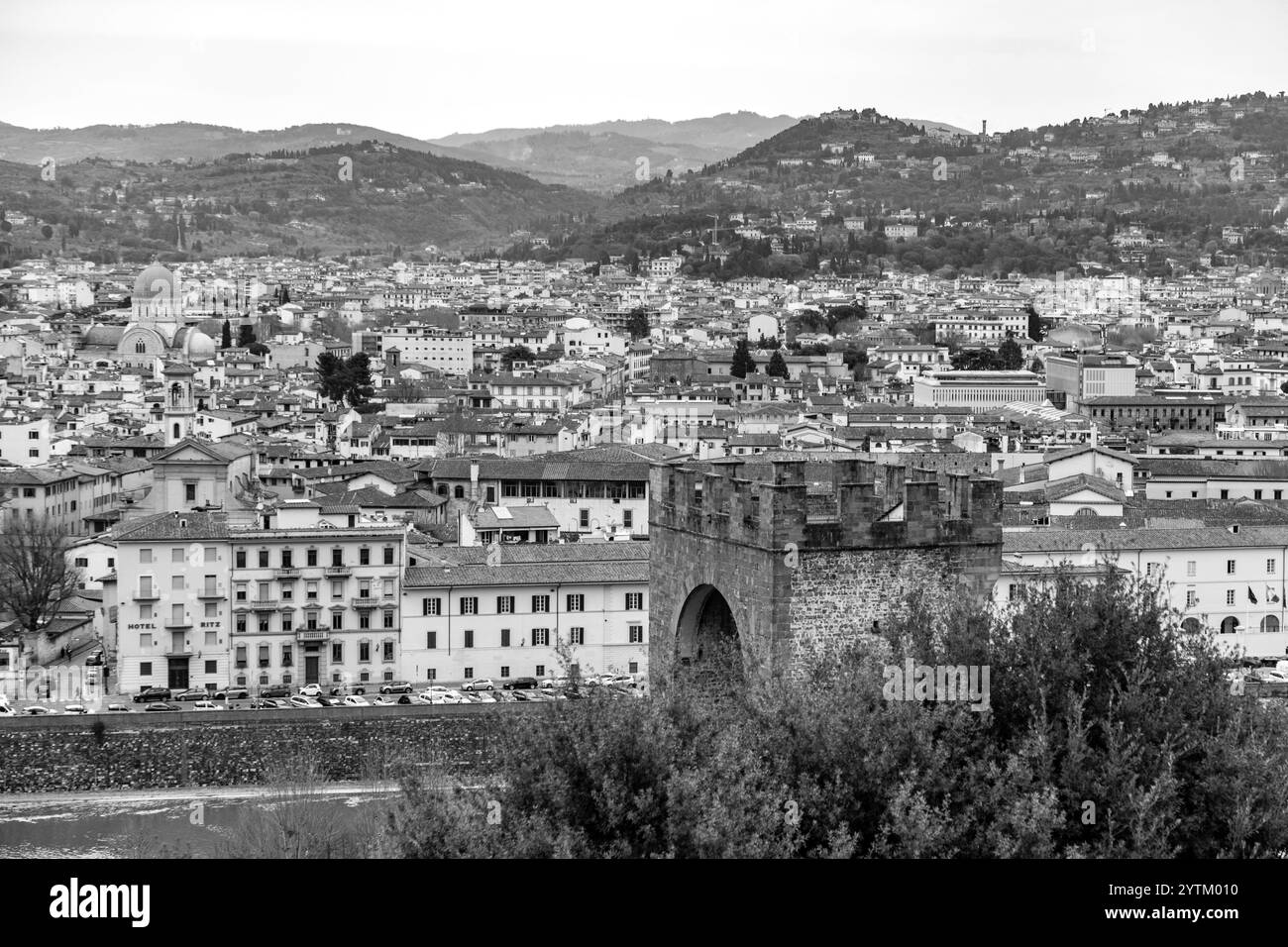 Firenze, Italia - 5 aprile 2022: Le mura della città vecchia di Firenze, Toscana, Italia. Foto Stock