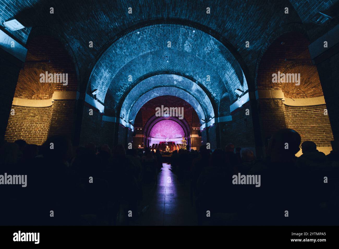 Concerto di Steve Hogarth alla Lutyens Crypt, Liverpool Foto Stock