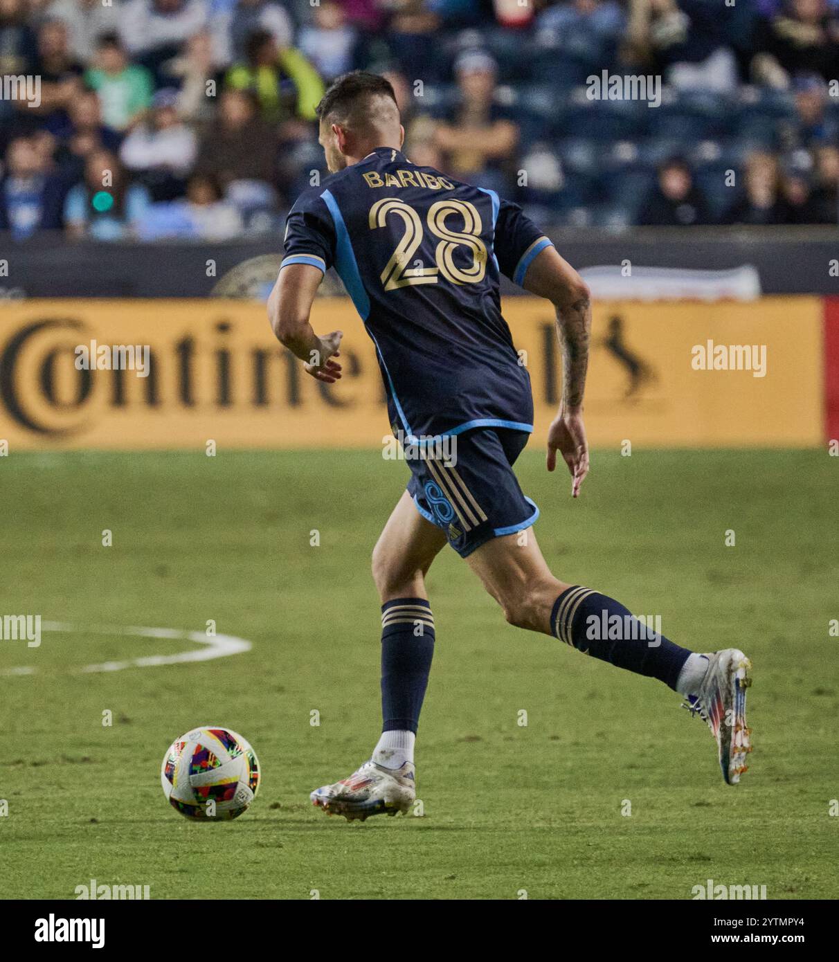 CHESTER, PA, USA - 19 OTTOBRE 2024: Incontro MLS tra Philadelphia Union e FC Cincinnati a Subaru Park. ***SOLO PER USO EDITORIALE*** Foto Stock