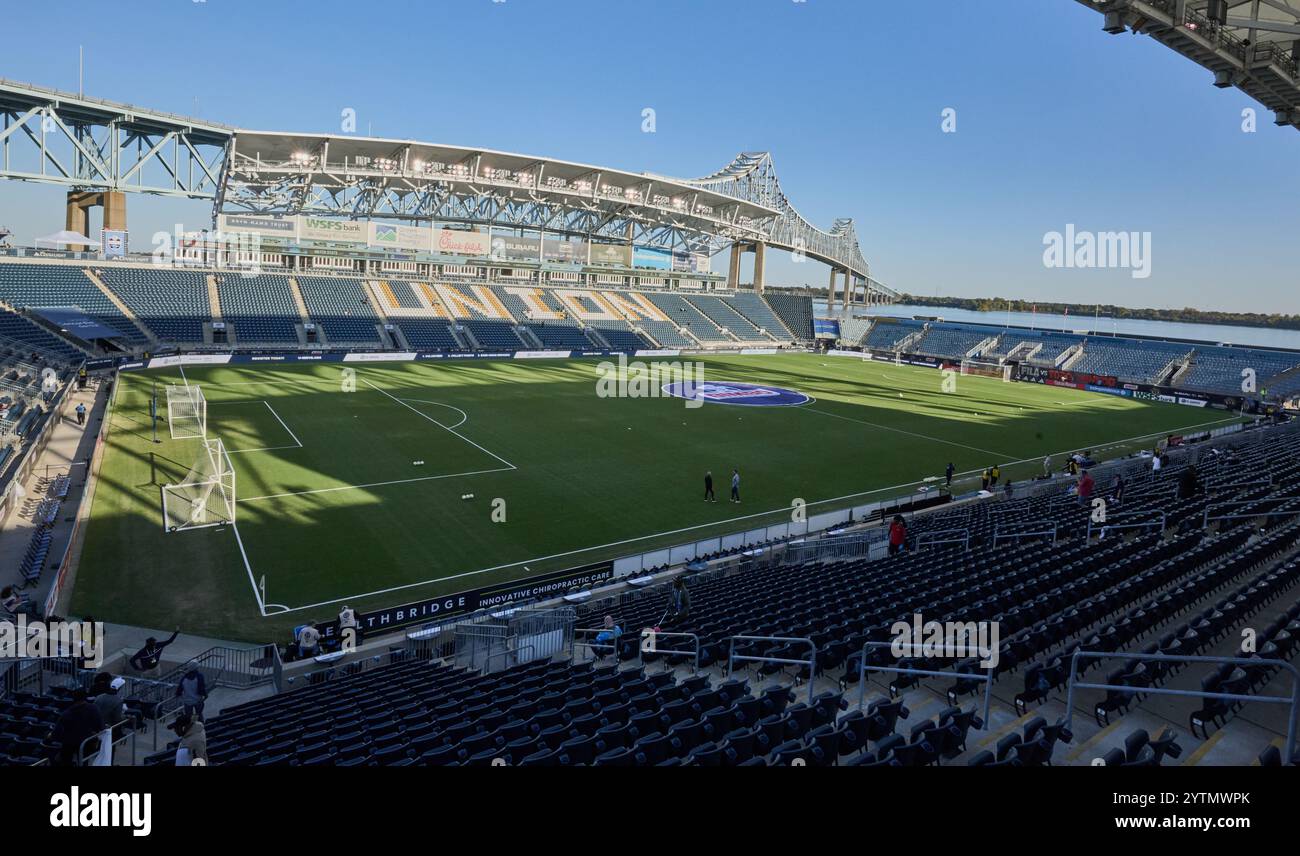 CHESTER, PA, USA - 19 OTTOBRE 2024: Incontro MLS tra Philadelphia Union e FC Cincinnati a Subaru Park. ***SOLO PER USO EDITORIALE*** Foto Stock